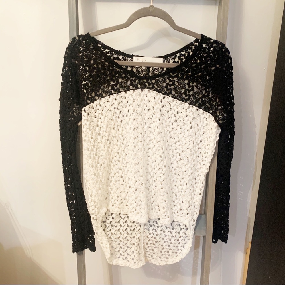 Vintage Havana Black and White Long Sleeve Shirt